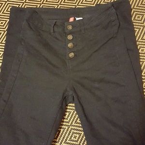 High-waisted Navy Skinny Jeans